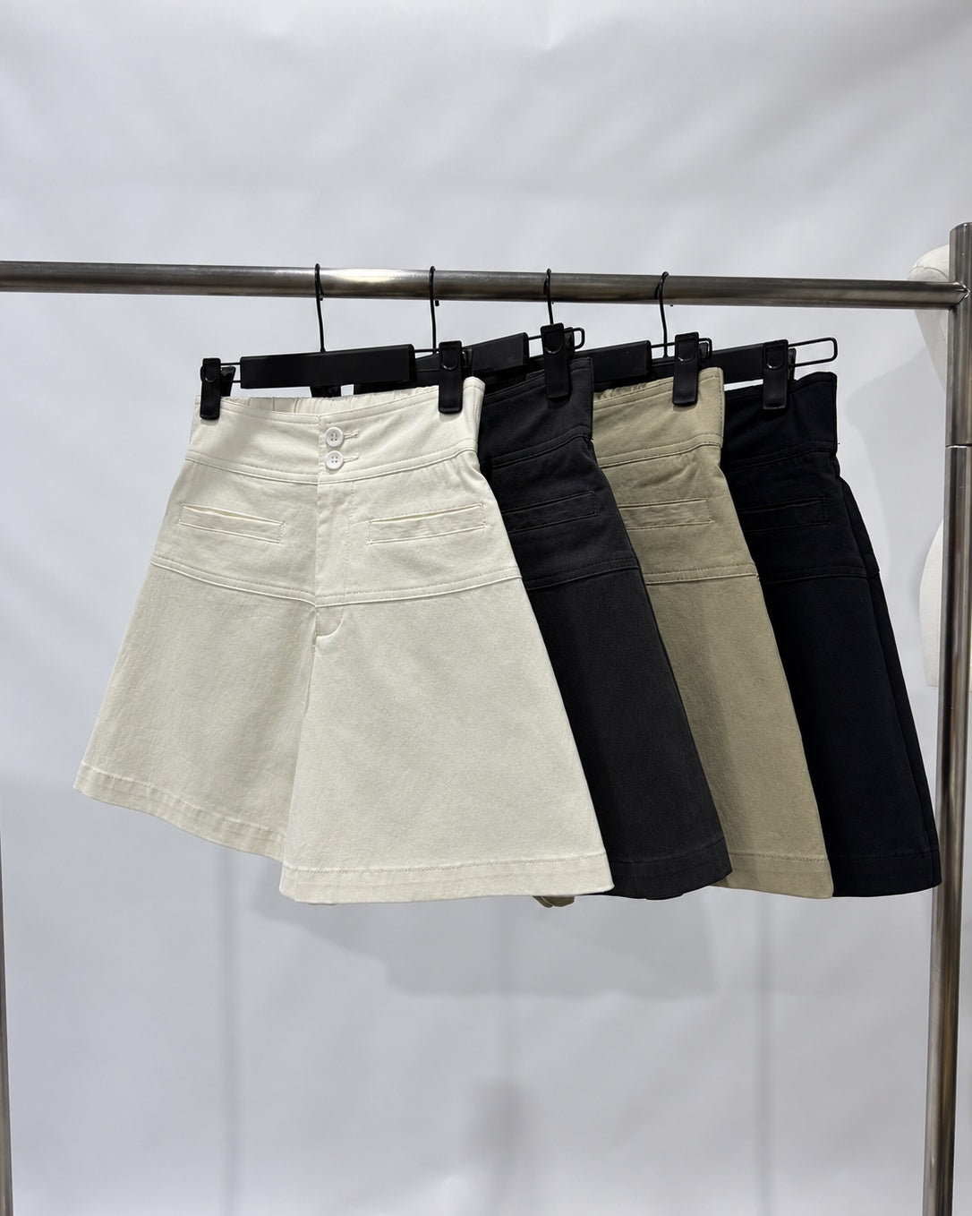 Double Button High Waist Shorts - Ferlicious Singapore (view 4)