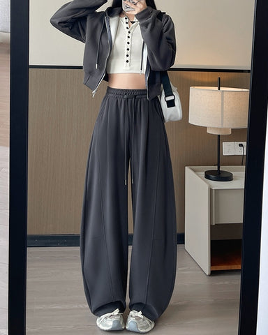 Drawstring Barrel Leg Sweatpants