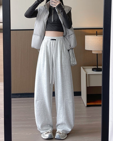 Drawstring Barrel Leg Sweatpants