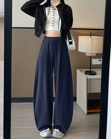 Drawstring Barrel Leg Sweatpants
