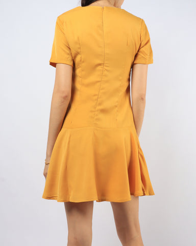 Waterfall Peplum Dress