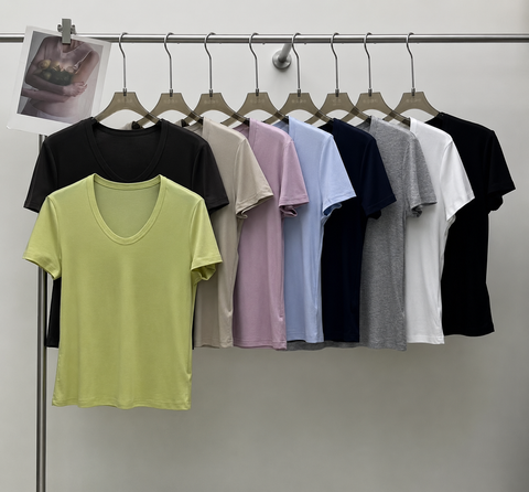 Lyocell Scoop Neck Tee