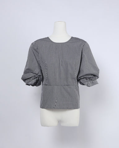Gingham Tie Back Top