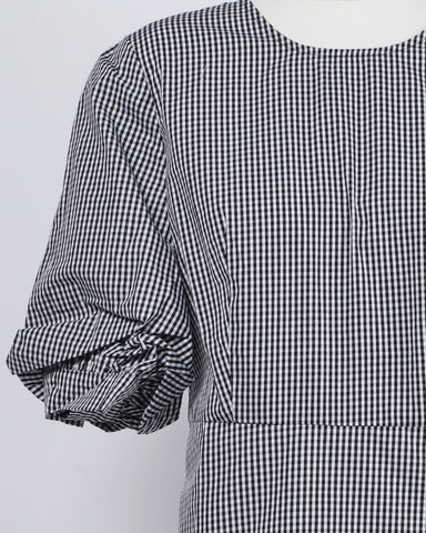 Gingham Tie Back Top