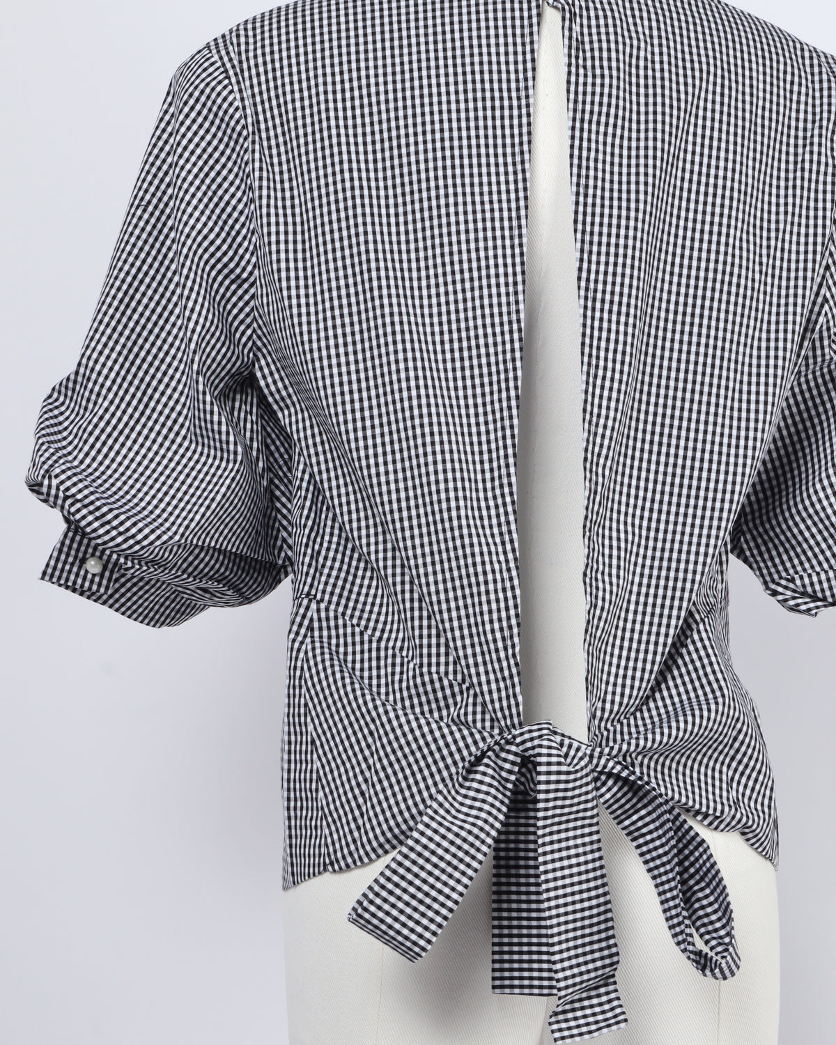 Gingham Tie Back Top - Ferlicious Singapore (view 5)