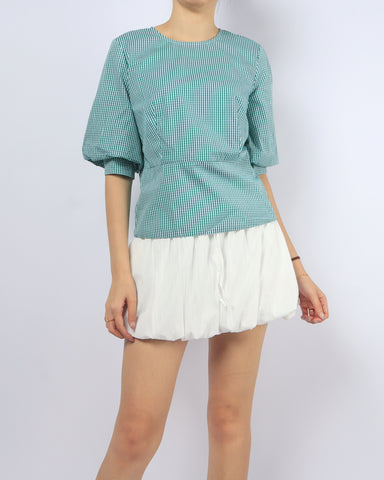 Gingham Tie Back Top