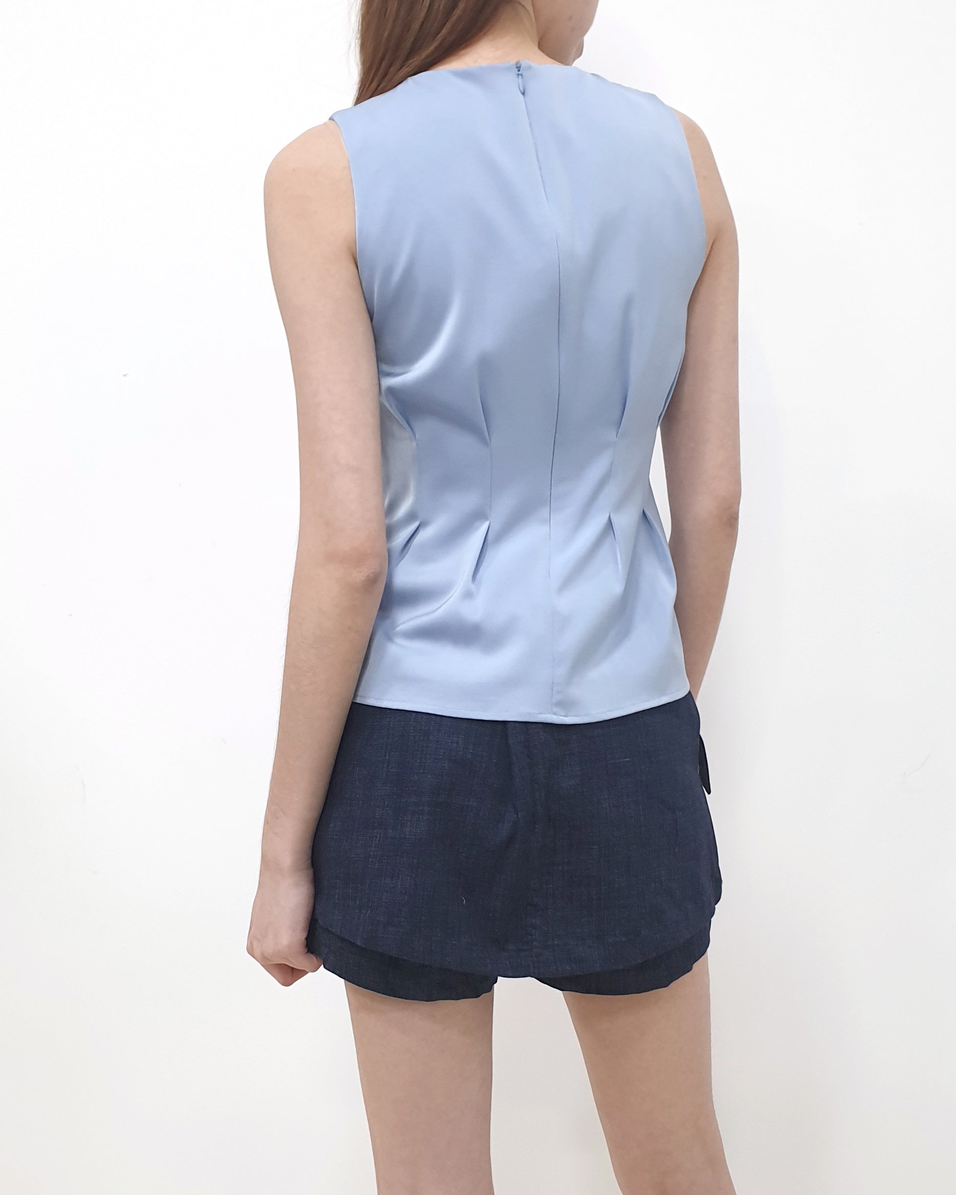 Gathered Waist Peplum Top - Ferlicious Singapore (view 6)