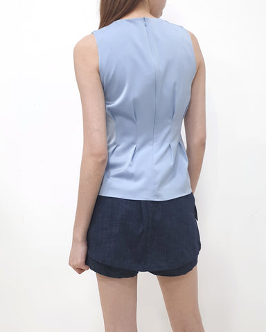 Gathered Waist Peplum Top - Ferlicious Singapore (view 6)