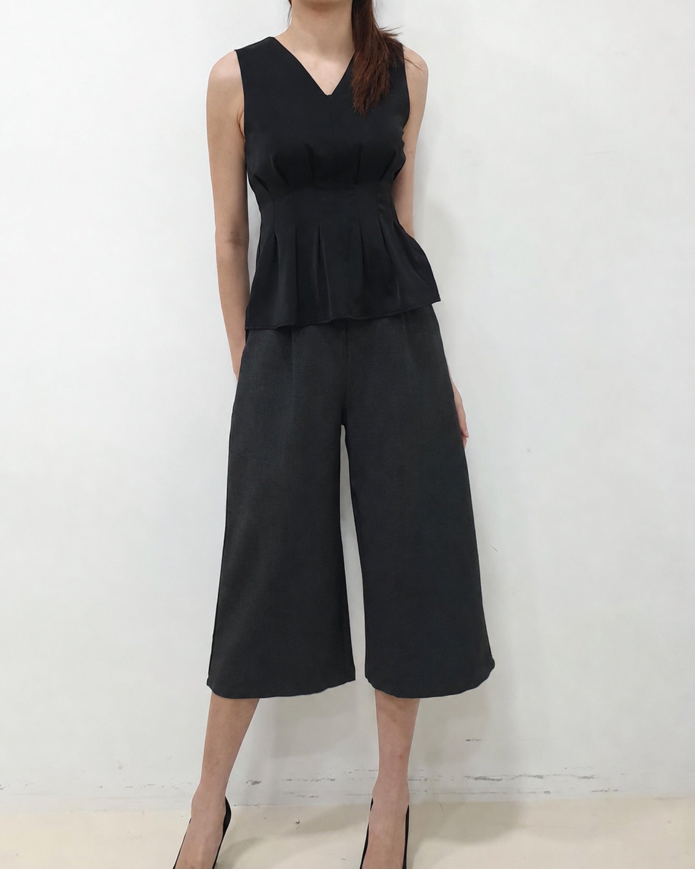 Gathered Waist Peplum Top - Ferlicious Singapore (view 4)