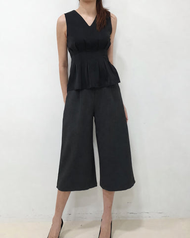 Gathered Waist Peplum Top - Ferlicious Singapore (view 4)