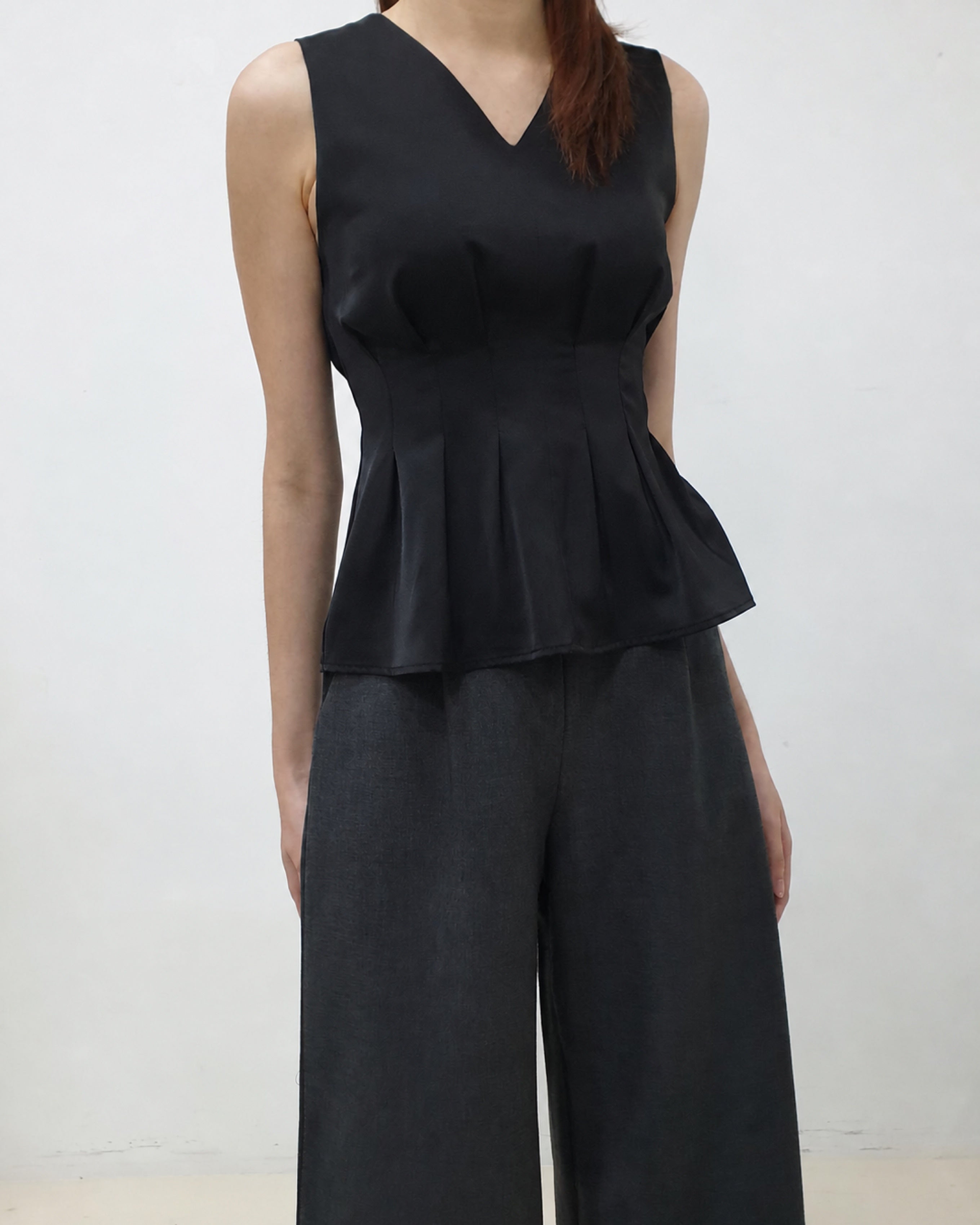 Gathered Waist Peplum Top - Ferlicious Singapore (view 3)