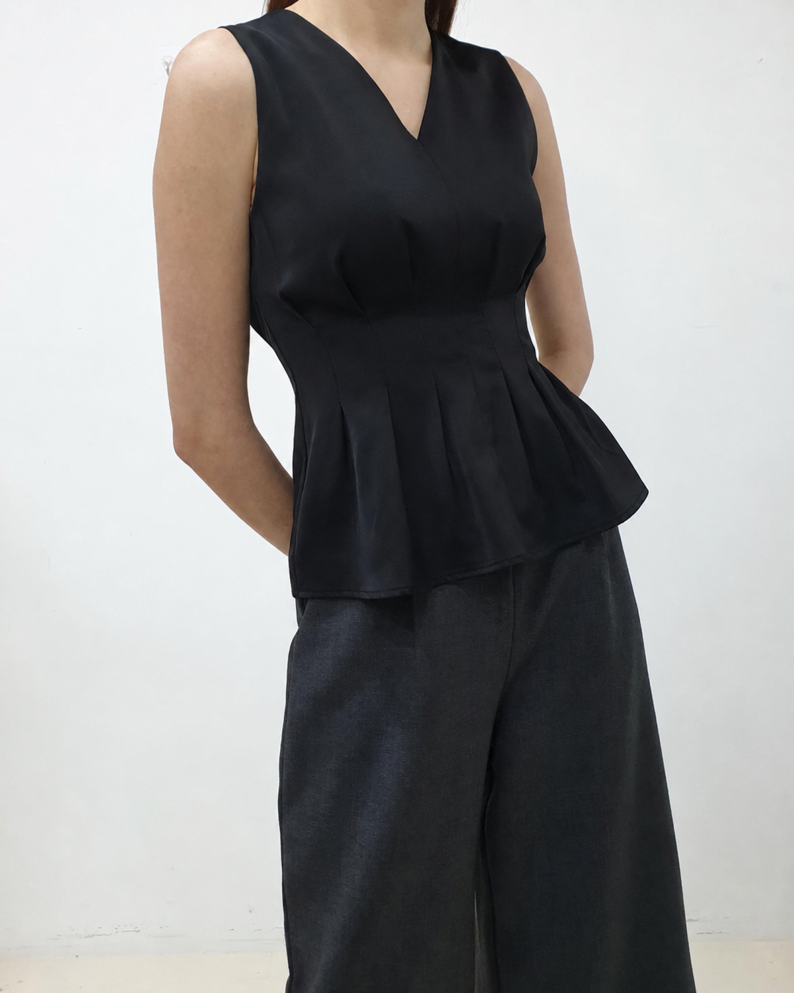 Gathered Waist Peplum Top - Ferlicious Singapore (view 2)