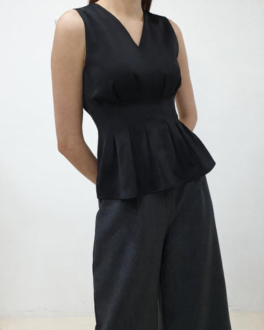 Gathered Waist Peplum Top - Ferlicious Singapore (view 2)