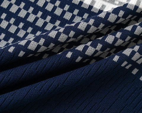 Jacquard Knit Top and Skirt Set