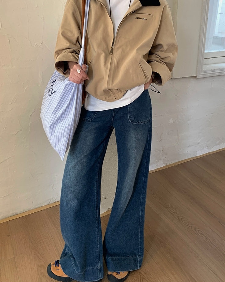 Washed Wide Leg Jeans