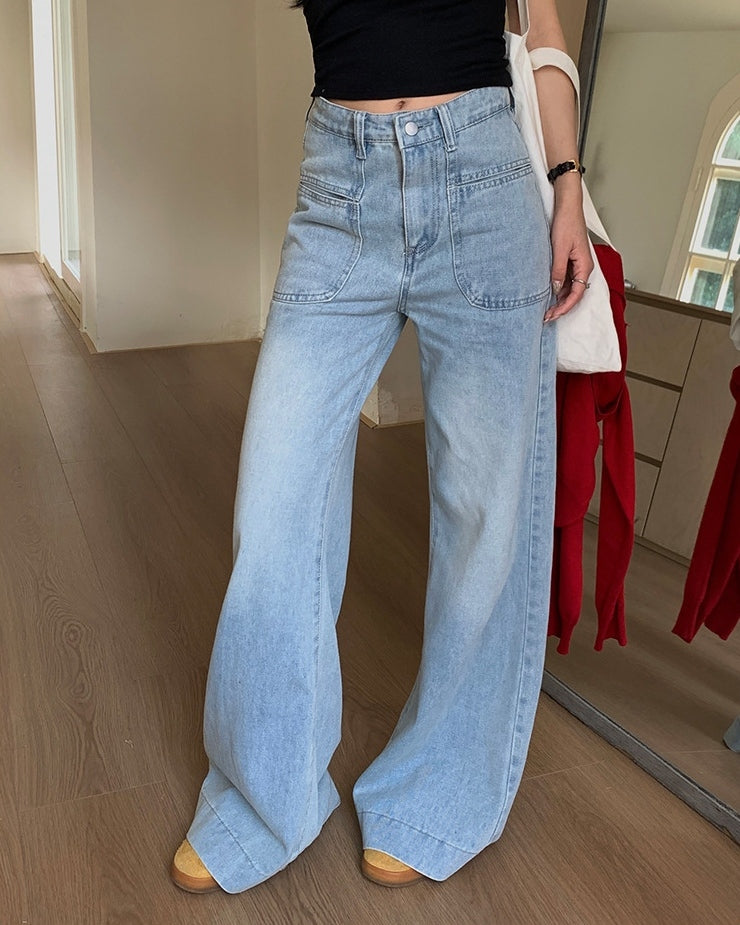Washed Wide Leg Jeans