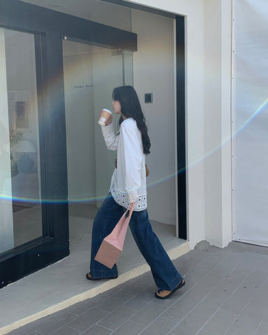 Washed Wide Leg Jeans