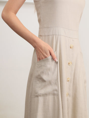 Linen Button Down Dress