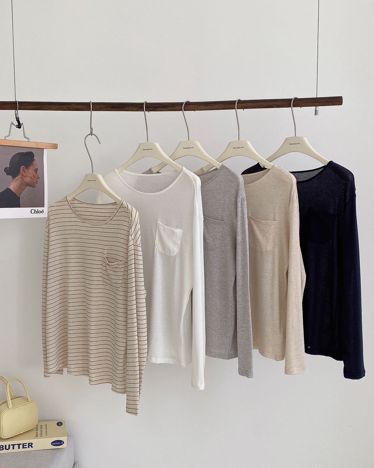 Lyocell Linen Pocket Long Sleeve Top