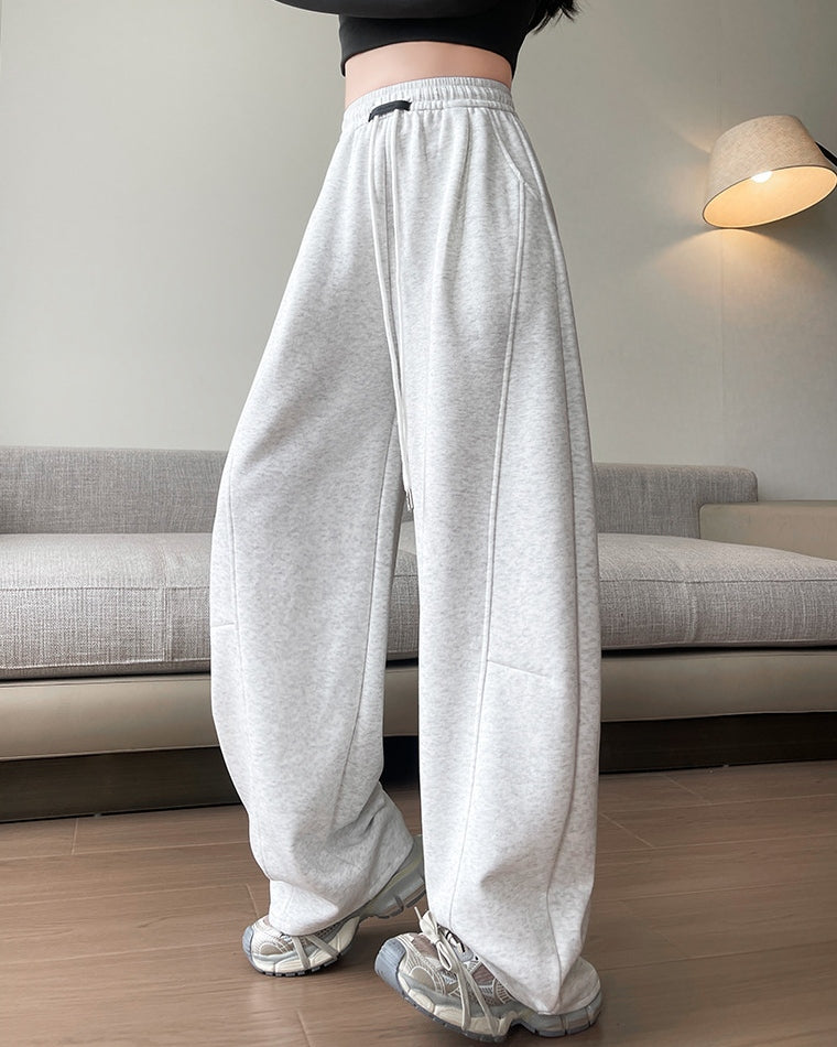 Drawstring Barrel Leg Sweatpants