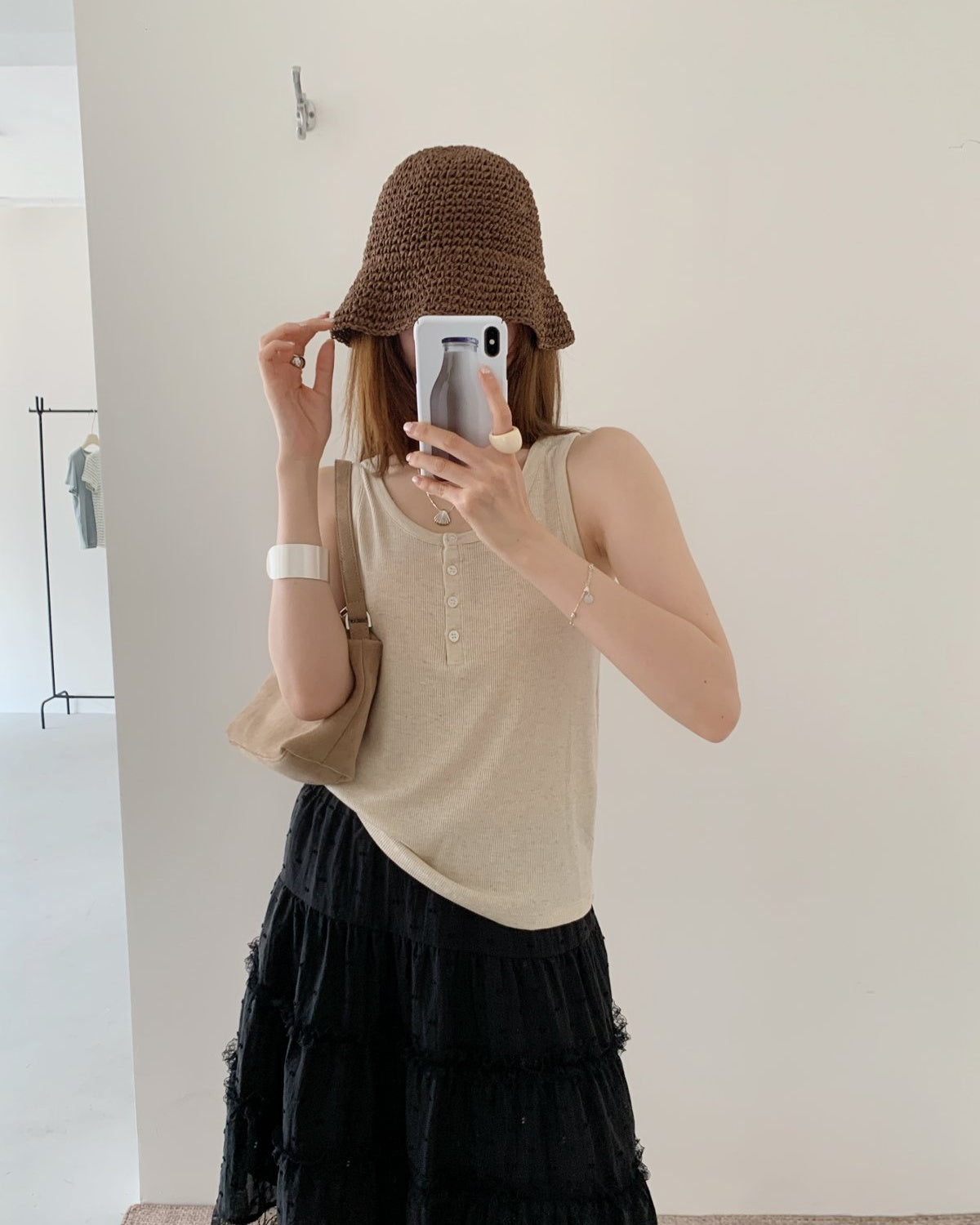 Ribbed Henley Tank