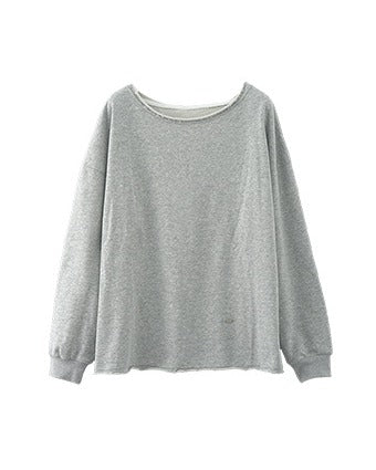 Rolled Edge Off Shoulder Sweatshirt