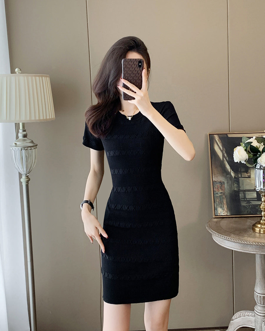 Short Sleeve Knit Bodycon Dress