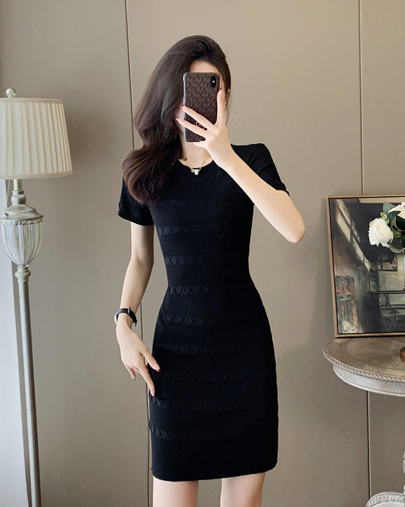 Short Sleeve Knit Bodycon Dress
