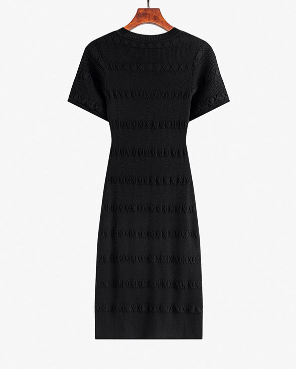 Short Sleeve Knit Bodycon Dress