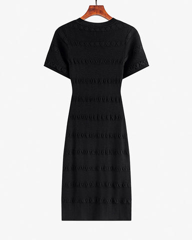 Short Sleeve Knit Bodycon Dress