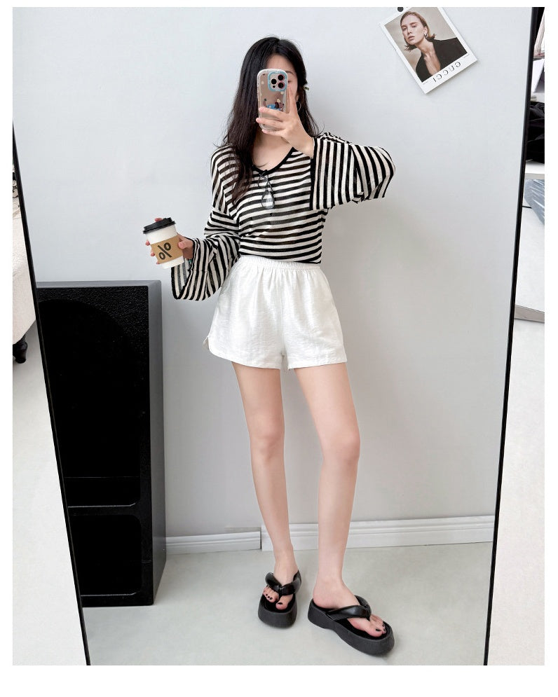 Side Split A Line Shorts