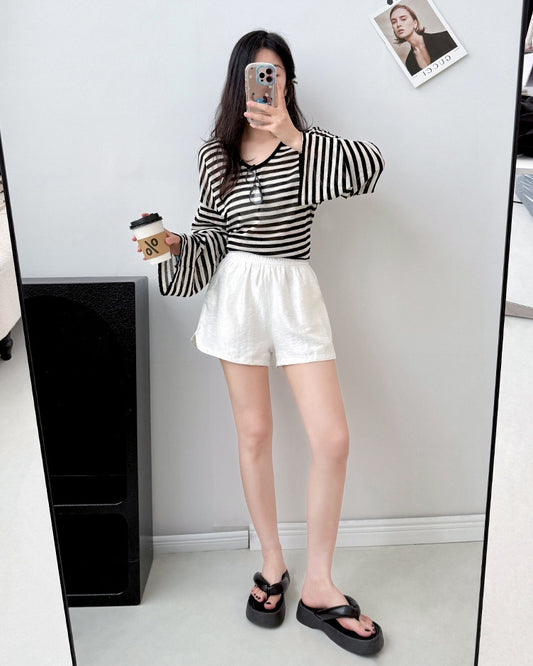 Side Split A Line Shorts