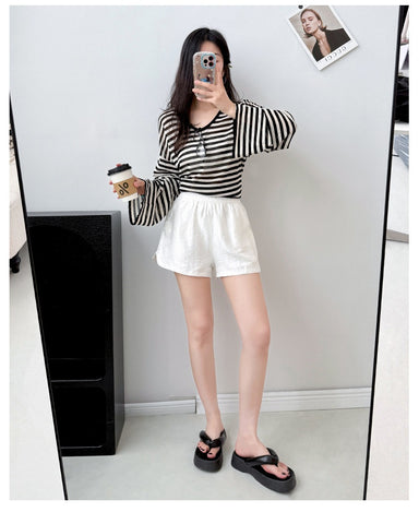 Side Split A Line Shorts