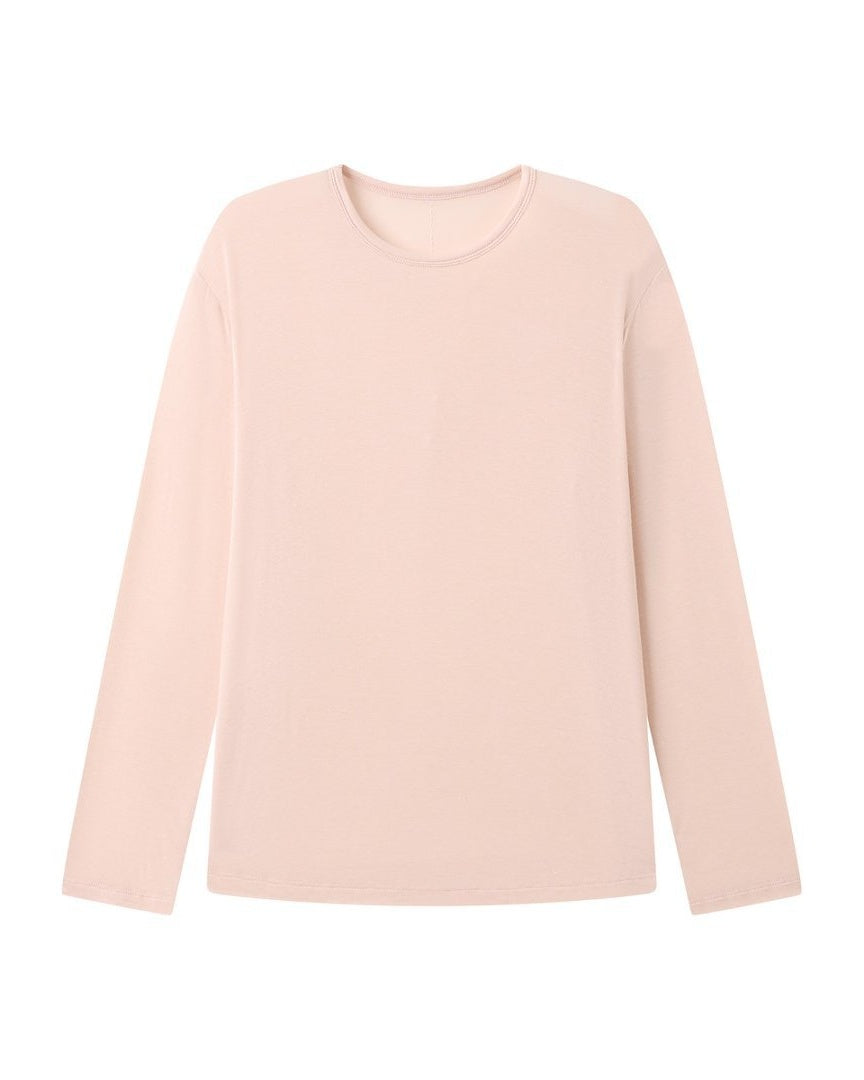Silk Modal Long Sleeve Tee - Pink