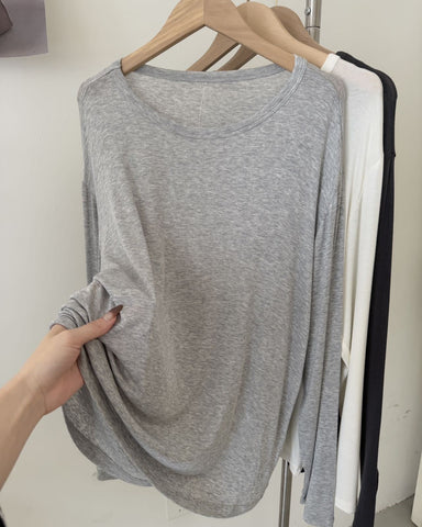 Silk Modal Long Sleeve Tee