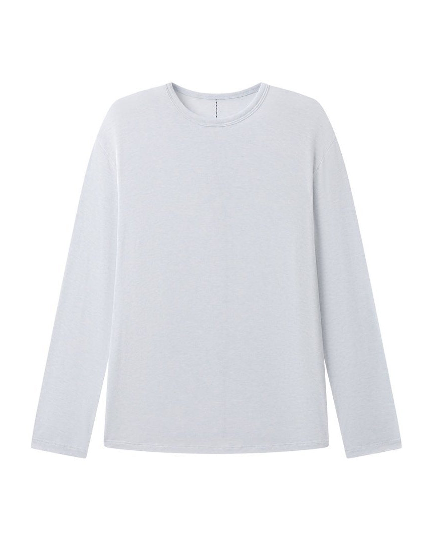 Silk Modal Long Sleeve Tee - Light Blue