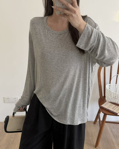 Silk Modal Long Sleeve Tee
