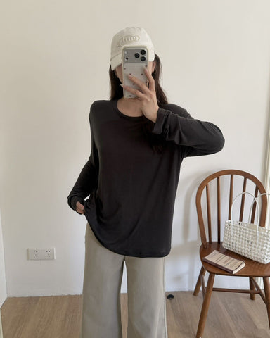 Silk Modal Long Sleeve Tee