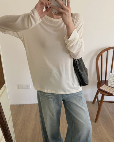 Silk Modal Long Sleeve Tee