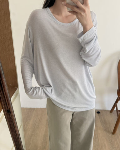Silk Modal Long Sleeve Tee