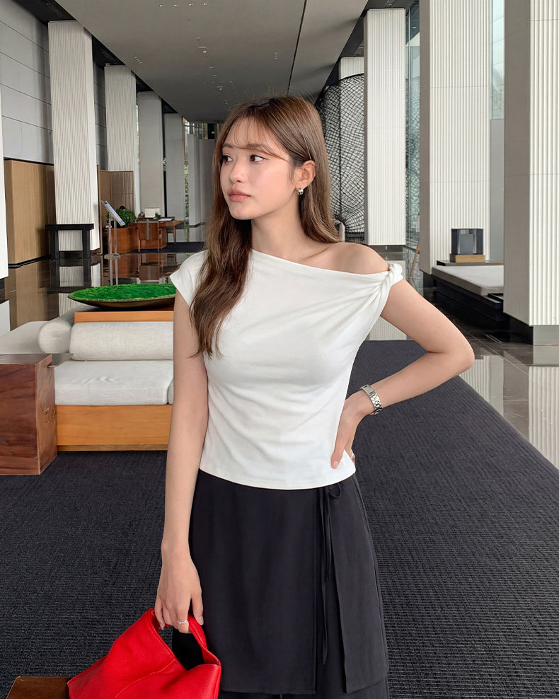 Twist Shoulder Asymmetric Top