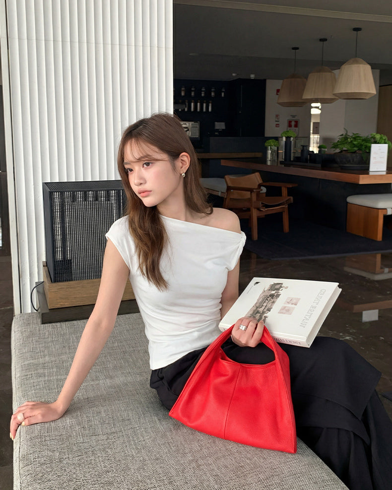 Twist Shoulder Asymmetric Top