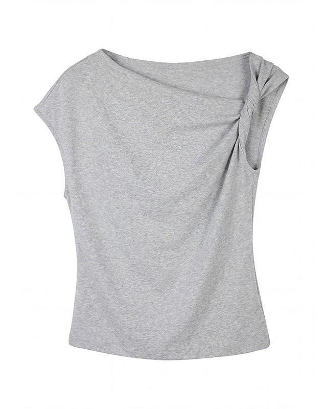 Twist Shoulder Asymmetric Top
