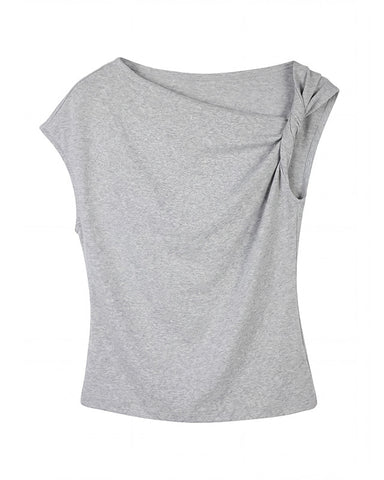 Twist Shoulder Asymmetric Top