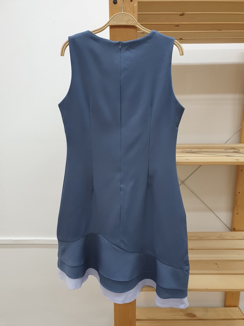 Layered Hem V Neck Dress