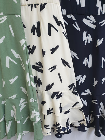 Printed Dropwaist Dress - Ferlicious