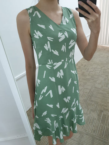 Printed Dropwaist Dress - Ferlicious