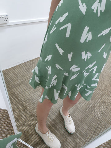 Printed Dropwaist Dress - Ferlicious