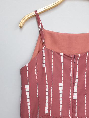 Button Down Ruffled Dress - Ferlicious