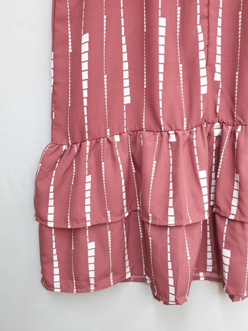 Button Down Ruffled Dress - Ferlicious